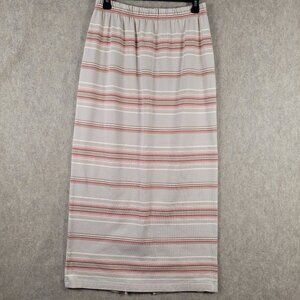 Eddie Bauer Maxi Skirt Straight Striped Medium Vintage 1980s